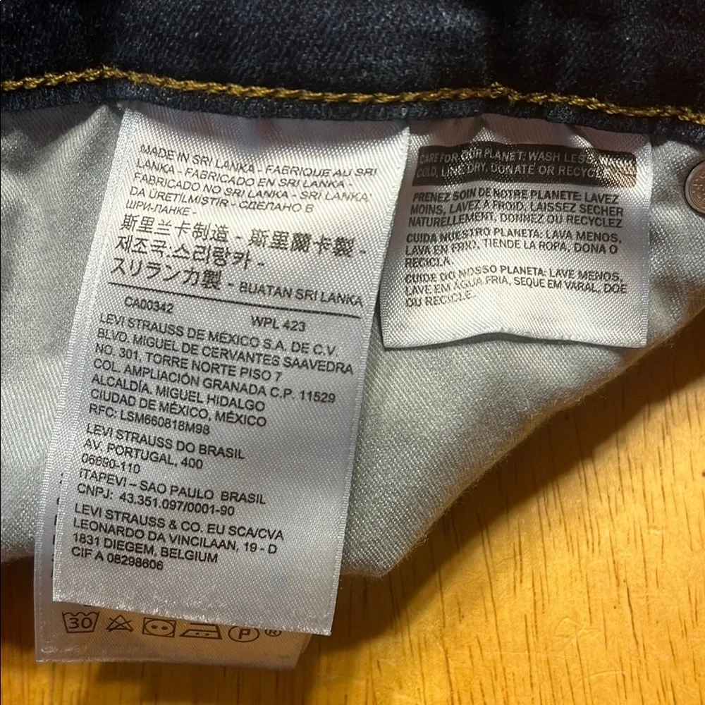 Levi's Blue Straight Leg Jeans Timeless Style